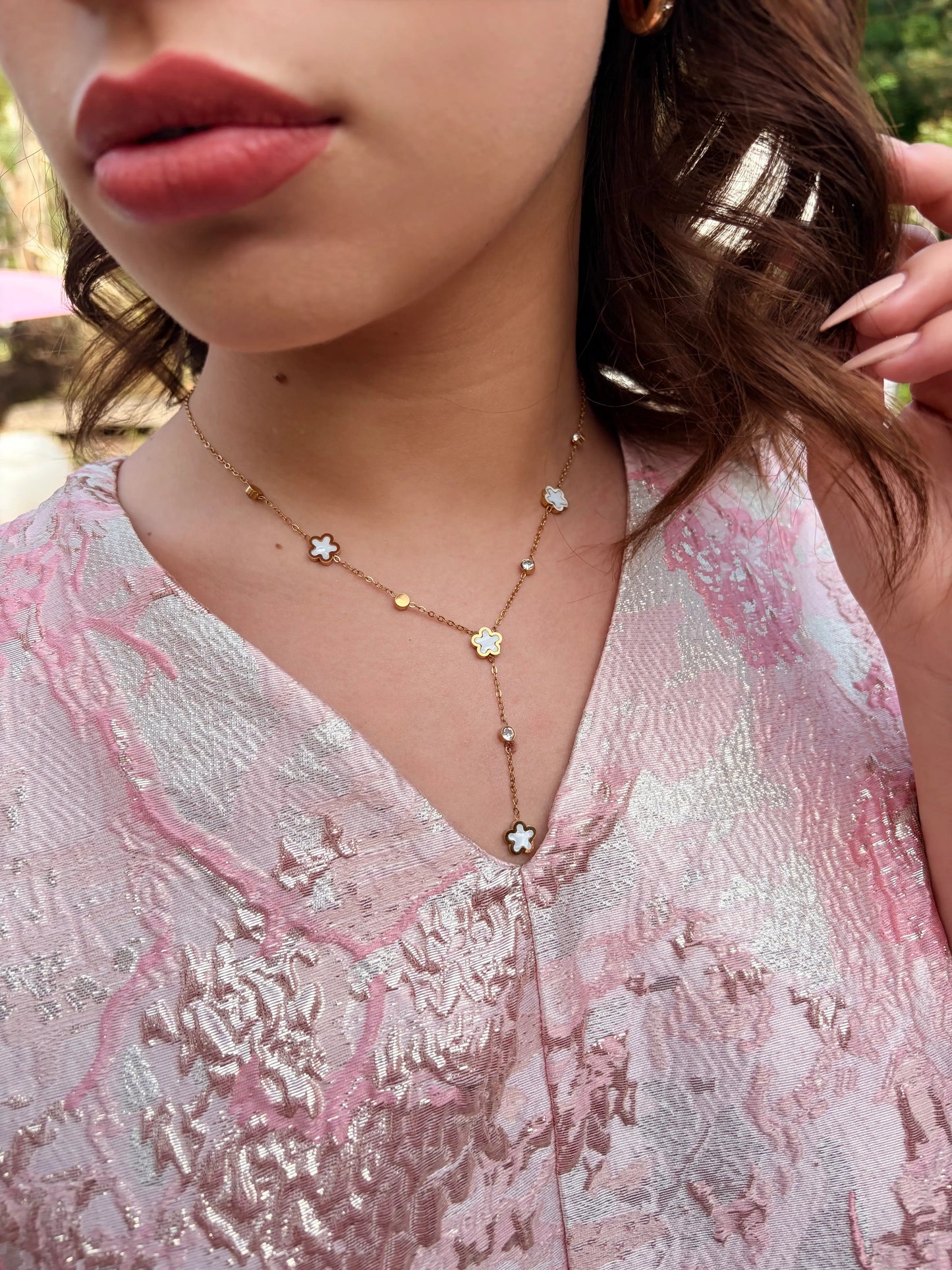 Collier Flora doré