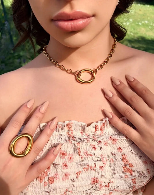 Collier Ezra doré