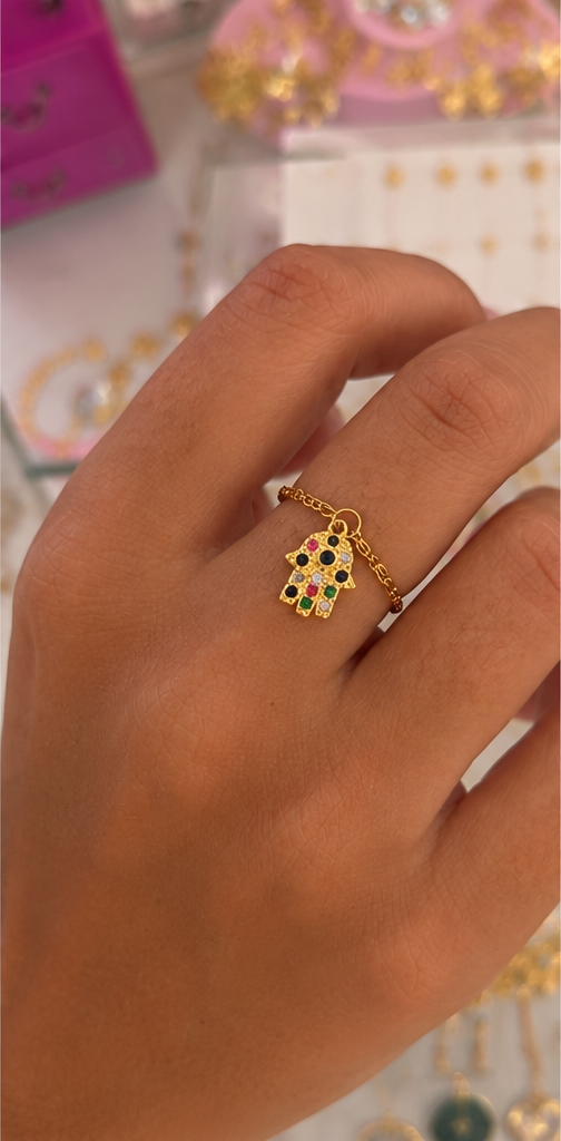 Bague chaîne Fatma🪬