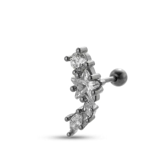 💎 Piercing Céleste argent« capte la lumière » ✨