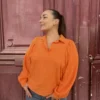 Blouse Dalia Orange Shiralaura.fr Vente De Vetements Pour Femmes Du 38 Au 52 A Paris 1 1.webp