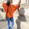 Blouse Dalia Orange Shiralaura.fr Vente De Vetements Pour Femmes Du 38 Au 52 A Paris.webp