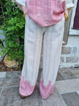 Pantalon Rabat rose shiralaura.fr vente en ligne de vêtements pour femmes bijoux accessoires Paris