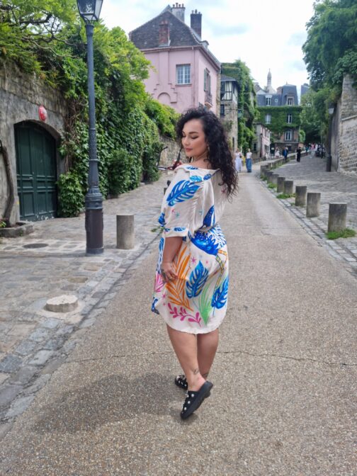 ROBE EN SOIE ET VISCOSE FLAMINGO-shiralaura.fr vente de vêtements en ligne , bijoux et accessoires Paris